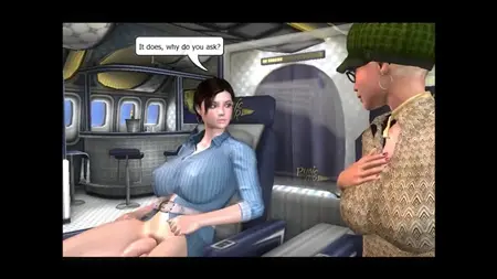 O passageiro de aeronave fode com uma garota transe