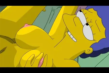 Sedutor Marge satisfaz seu homem gordo